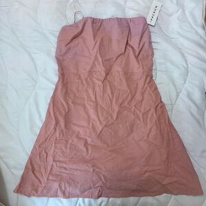 La Hearts Strapless Dress in Soft Pink